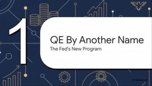 QE by Another Name – slide from a MacroWatch video explaining the Federal Reserve’s new quantitative easing program and permanent balance sheet expansion.