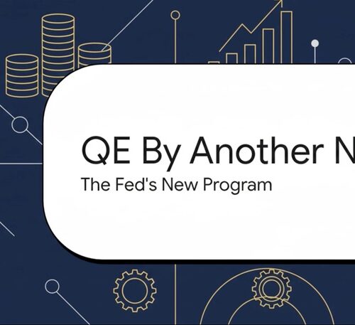 QE by Another Name – slide from a MacroWatch video explaining the Federal Reserve’s new quantitative easing program and permanent balance sheet expansion.